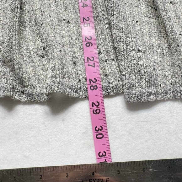 MAUVE Women Open Front Sweater Size M Gray Pink Lace Bell Sleeves Casual 21-6 - Picture 11 of 12